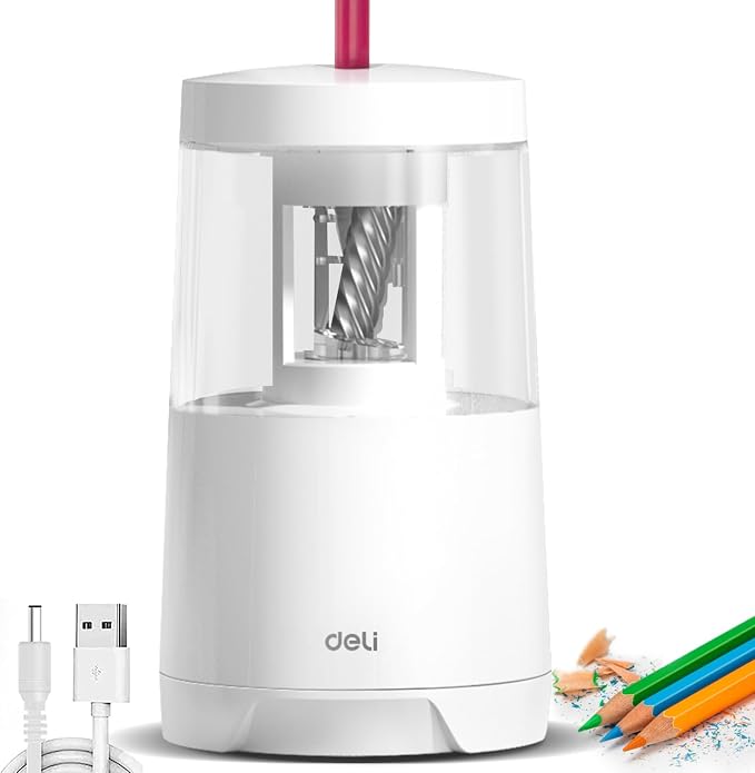 Deli Electric Pencil Sharpener, Automatic Pencil Sharpeners by delioffice