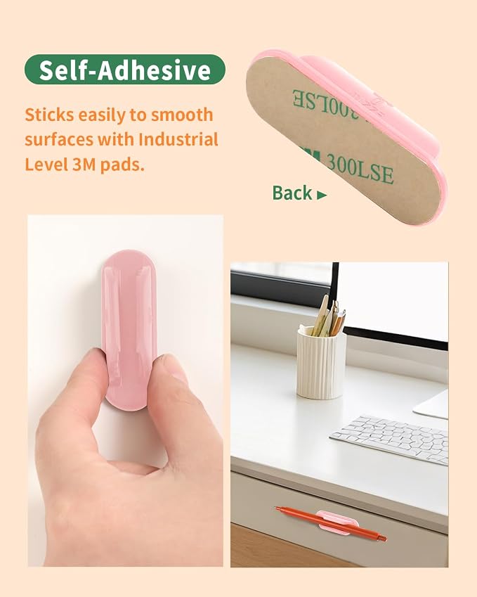 Tiizze Adhesive Pencil Holders for Desk Set of 10 - Image 3