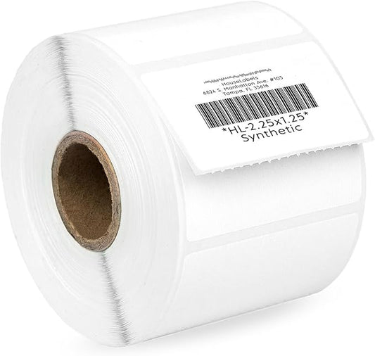 HOUSELABELS 2.25" x 1.25" Address Labels on 1" Core in Polypropylene Compatible by HouseLabels