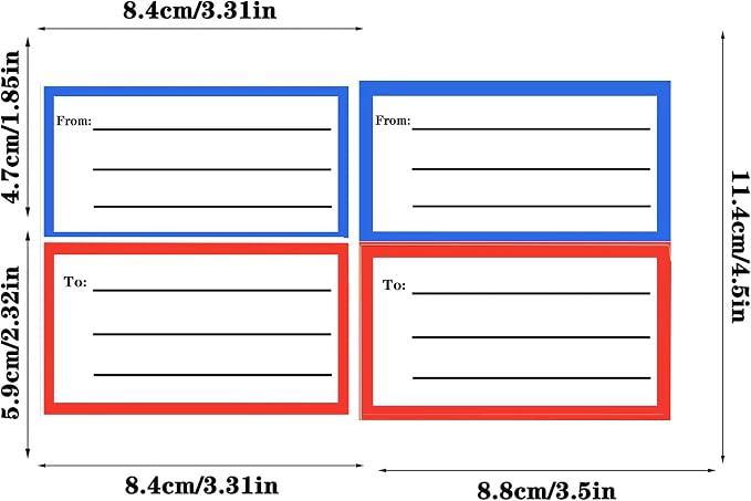 to from Return Address Mailing Labels 120 Pcs Blank Mail Shipping Label | - Image 7