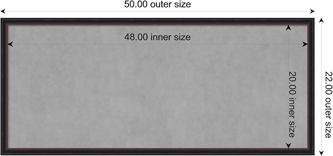 Amanti Art Black Framed Magnetic Board 22x50 Oversize Vision Board - Image 3