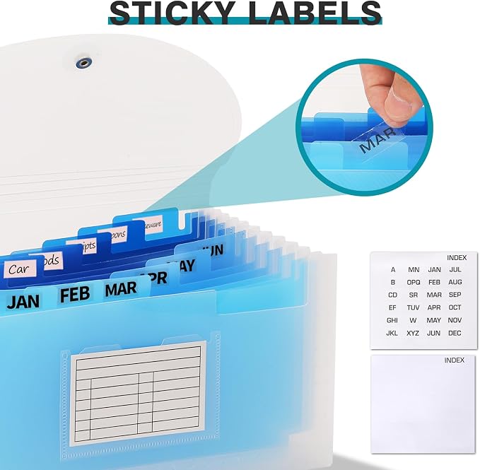H4D Check Size 13 Pocket Expanding File Folder, Accordion File Organizer Wallet - Image 3