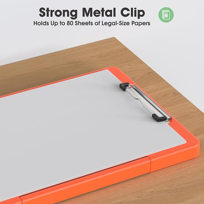 Legal Size Clipboard with Storage, 8.5 x 14 Clip Board, Folio & Side-Opening - Image 4