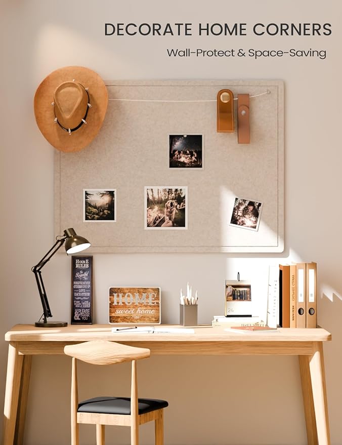 Fluxynara Large Bulletin Board, 47.2" x 35.4" Cork Board Alternative - Image 4
