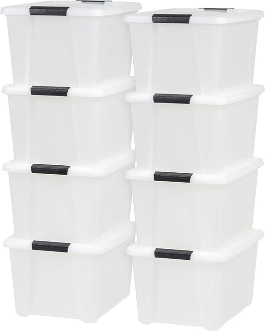 IRIS USA 33 Qt Stackable Plastic Storage Bins by IRISUSA