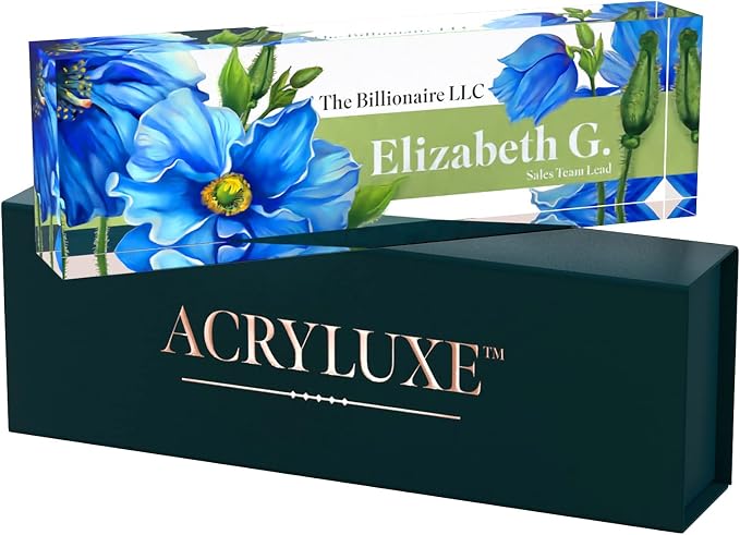 Personalized Name Plate, Custom Name Plates, 2 x 8 Inches, Thick Crystal-Clear by MySignCenter