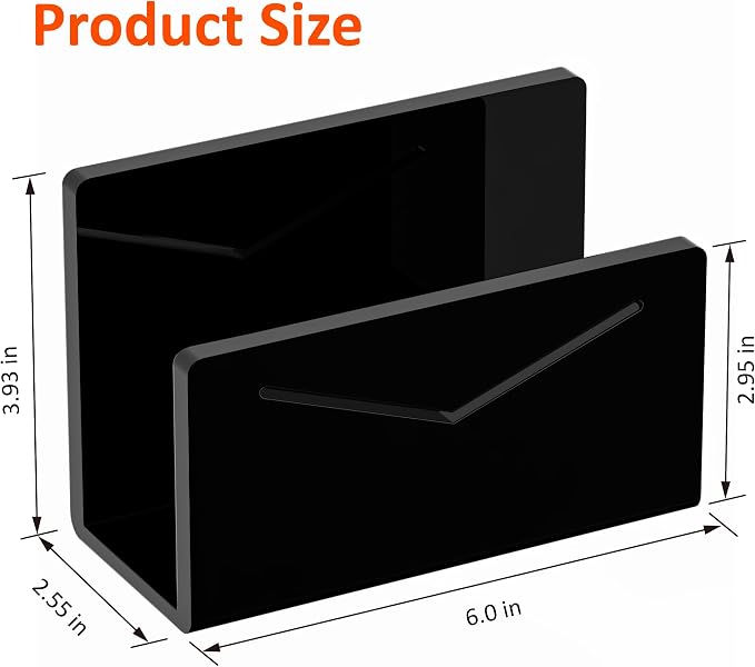 FUCDTEFC Acrylic Mail Holder, Vertical Envelope Mail Holder - Image 2