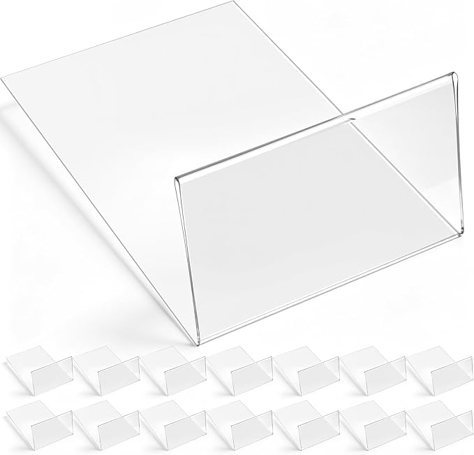 Containlol 15 Pieces Moveable Shelf Label Holders Clear Shelves Tags Moveable - Image 9