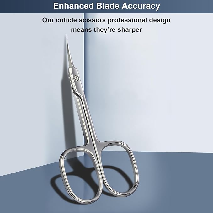 CGBE Cuticle Scissors Extra Fine Curved Blade, Super Slim Manicure Scissors - Image 4