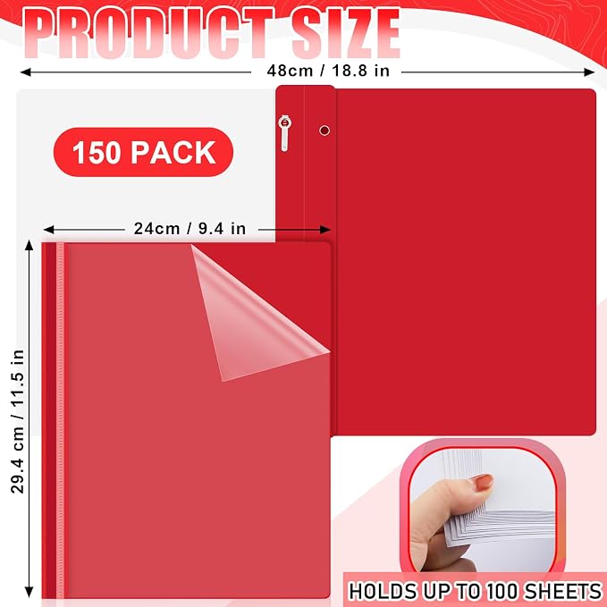 Teling 150 Pcs Clear Front Report Covers Bulk - Image 2
