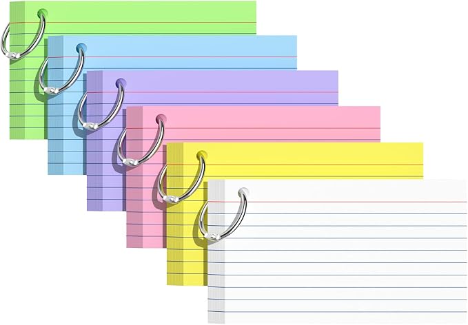 Index Cards 3x5 Inches, Colored Flash Cards by Glyanlee