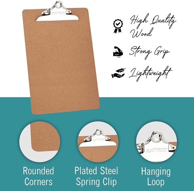 12 Clipboards, Standard A4 Letter Size Clipboard - Image 6