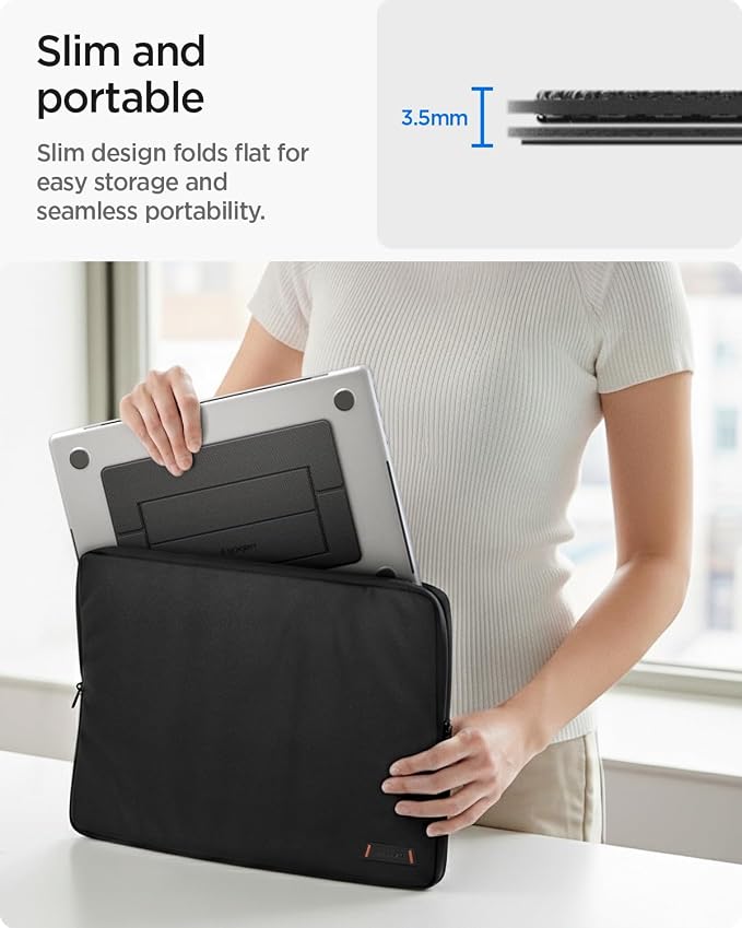 Spigen Slim Fold Laptop Stand Foldable Portable Ergonomic Angle Lift Anti-Slip - Image 4