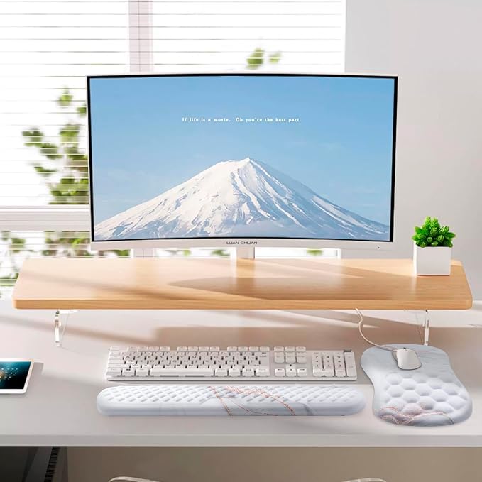 Mouse Pad Wrist Support, Laokiiy 2 in1 Keyboard Wrist Rest+ Ergonomic Mouse Pad - Image 6