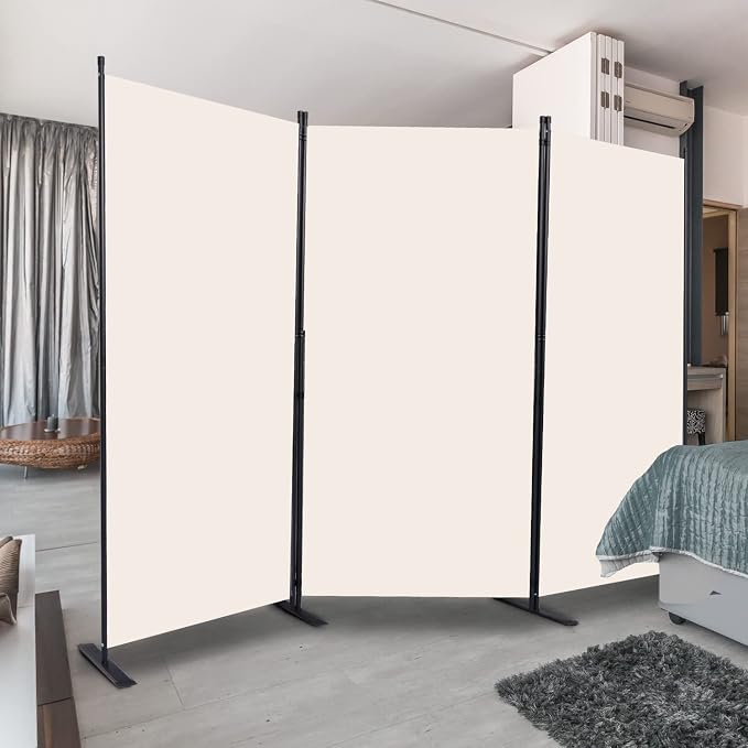 CHOSENM Room Divider, 3 Panel Folding Privacy Screens - Image 7