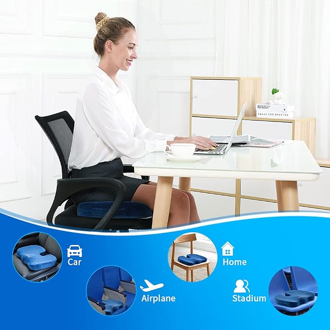 SAIREIDER Chair Cushions for Office, Memory Foam Coccyx Cushion Pads for - Image 5