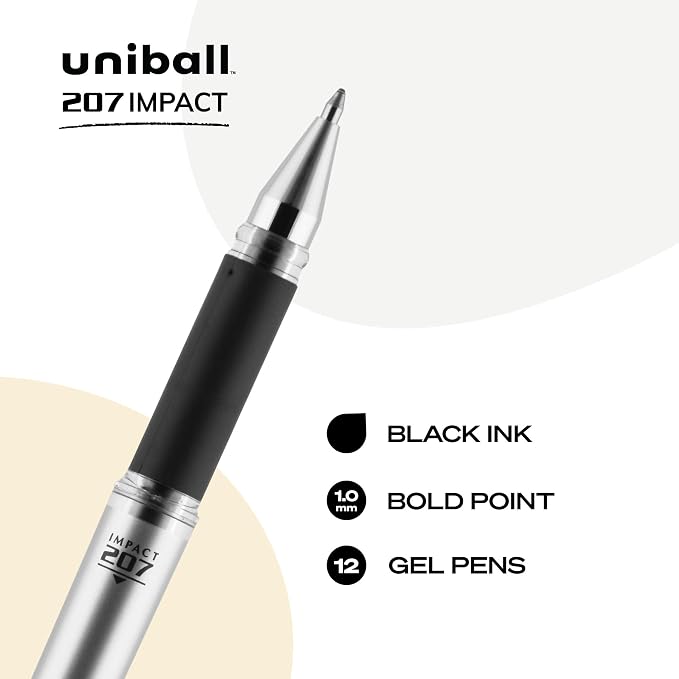 Uni-Ball® 207™ Impact™ Gel Pens, Bold Point, 1.0 mm - Image 2