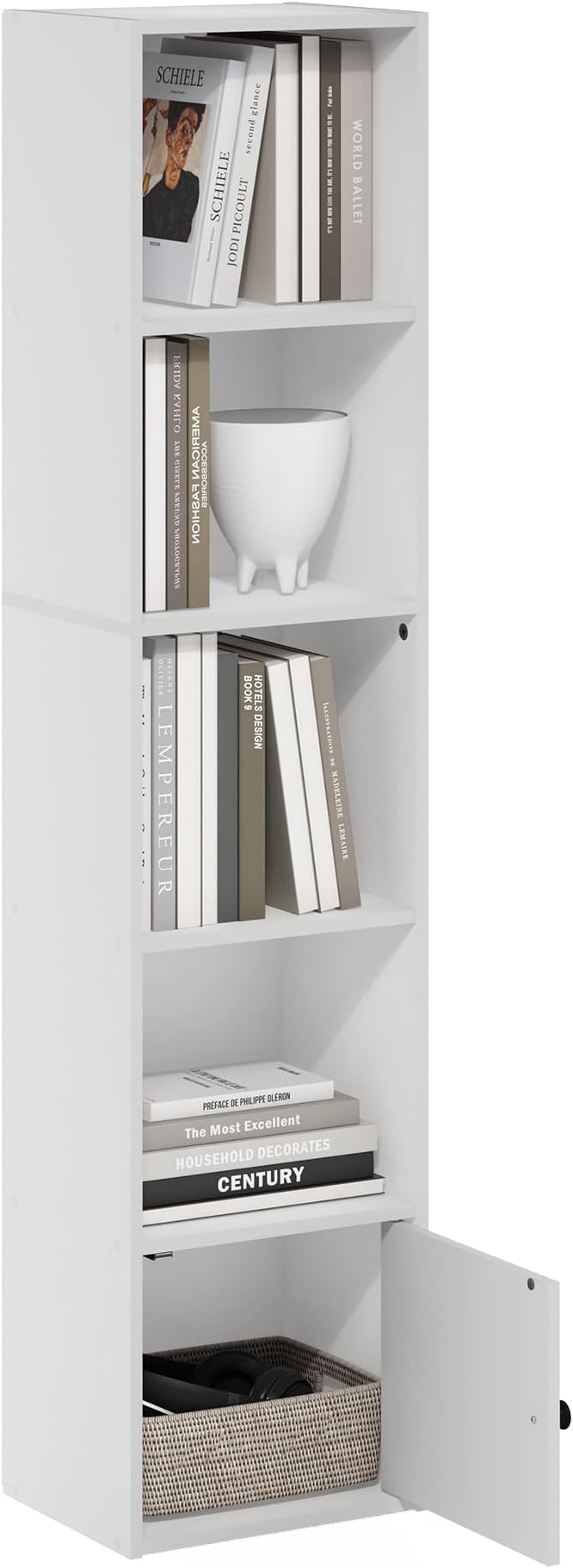 Furinno LUDER Book Shelf, 5-Tier Modern Bookshelf, Bookcase by Furinno-FitsYourSpaceFitsYourBudget