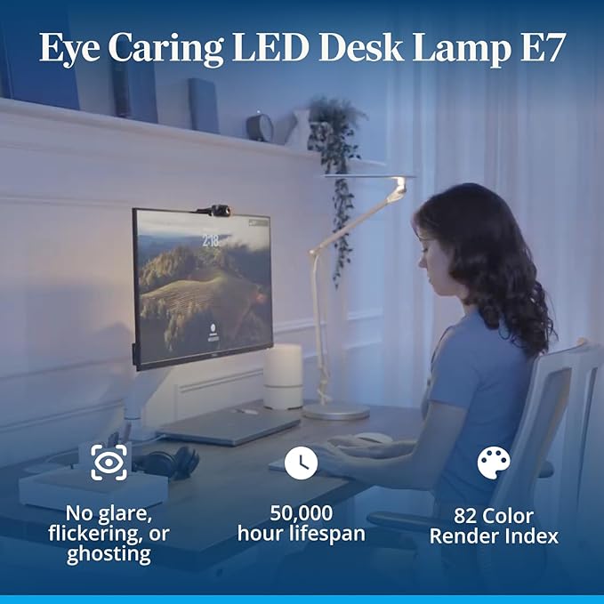 UPLIFTDESK E7 LED Desk Lamp – Adjustable 3 Color Modes, Dimmable Home Office - Image 7