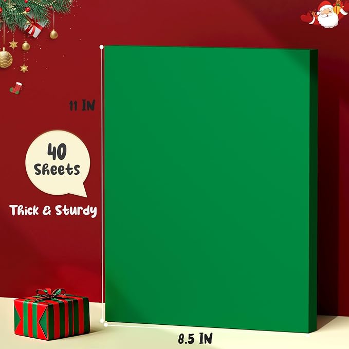 Green Cardstock 8.5 x 11, 40 Sheets Card Stock Paper - Image 2