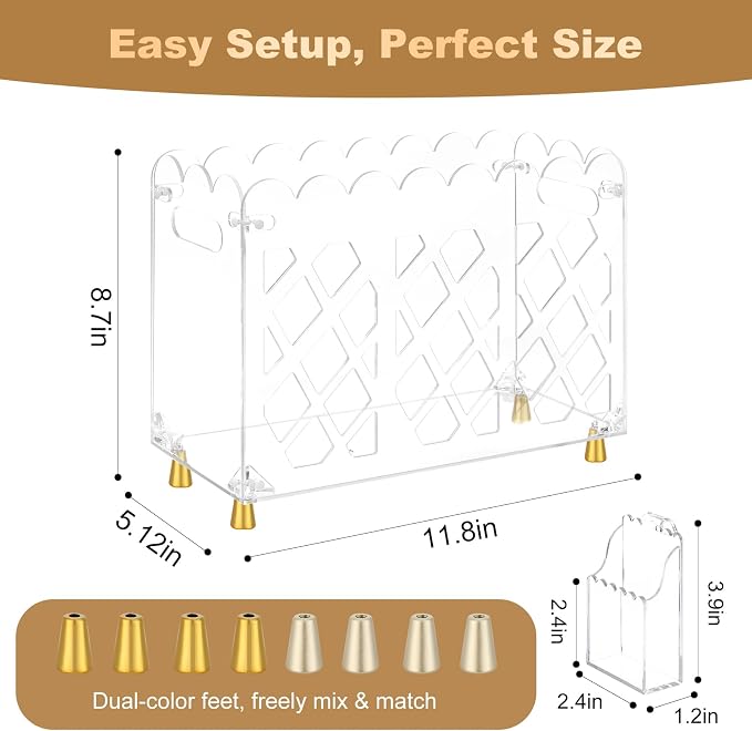 Clear Acrylic Magazine Holder - Image 2