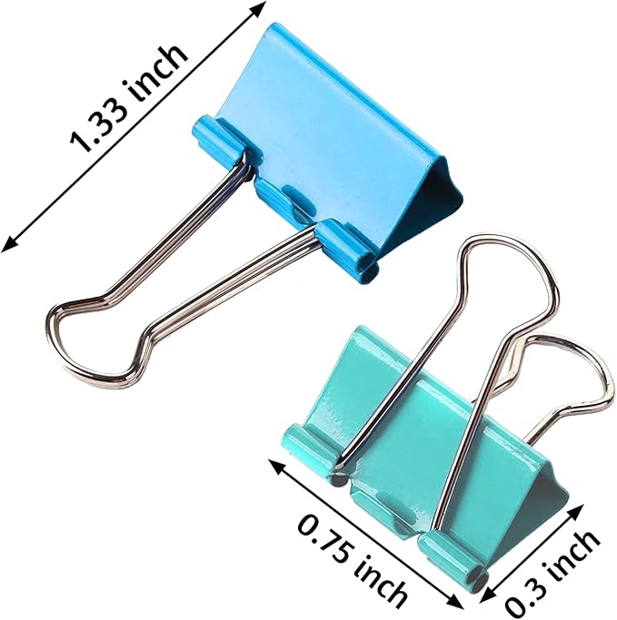 120 Pack Binder Clips 0.75 Inch, Small Paper Clamps, School and Business - Image 2