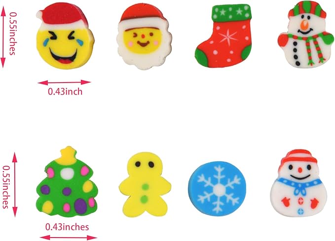 300PCS Mini Cute Pencil Erasers - Image 3