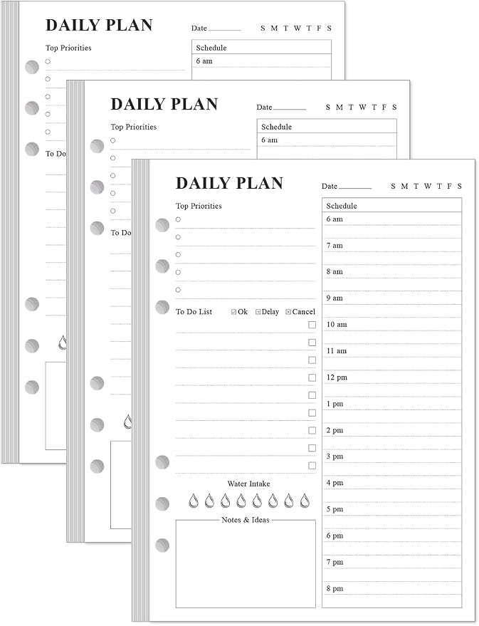 Undated Daily Planner Refill by Yaridar