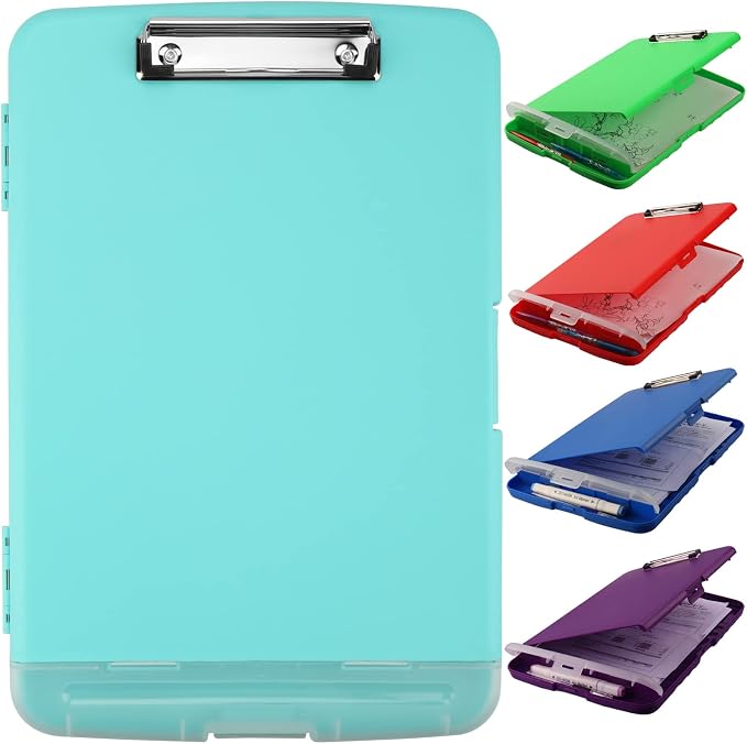 SFLHHDM Clipboard with Storage, Clip Boards 8.5x11, Plastic Clipboards with Pen by SFLHHDM