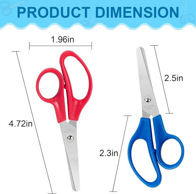 Toidgy 100 Pack Kids Scissors, 5 Inch Scissors Bulk - Image 4