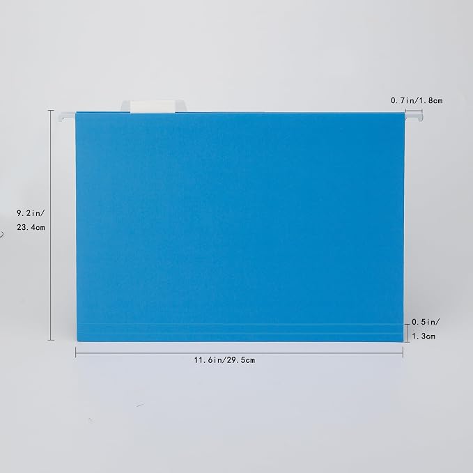 Blue Hanging File Folders, 50 Packs Reinforced Hang Folders, Designed - Image 4
