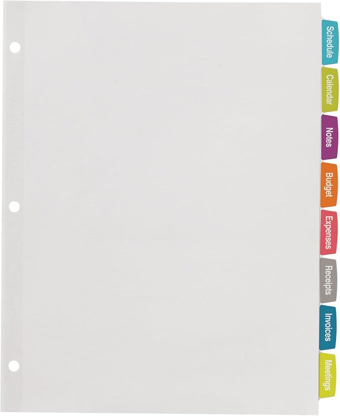 Avery Big Tab Printable White Label Dividers - Image 6