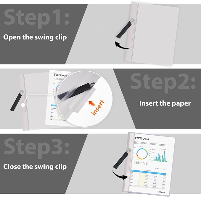 TOTiyea 10 Pack Clear Report Covers - Image 7