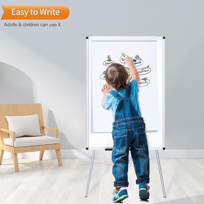 VIZ-PRO Whiteboard Easel, 36 x 24 Inches, Portable Dry Erase Board Height - Image 6
