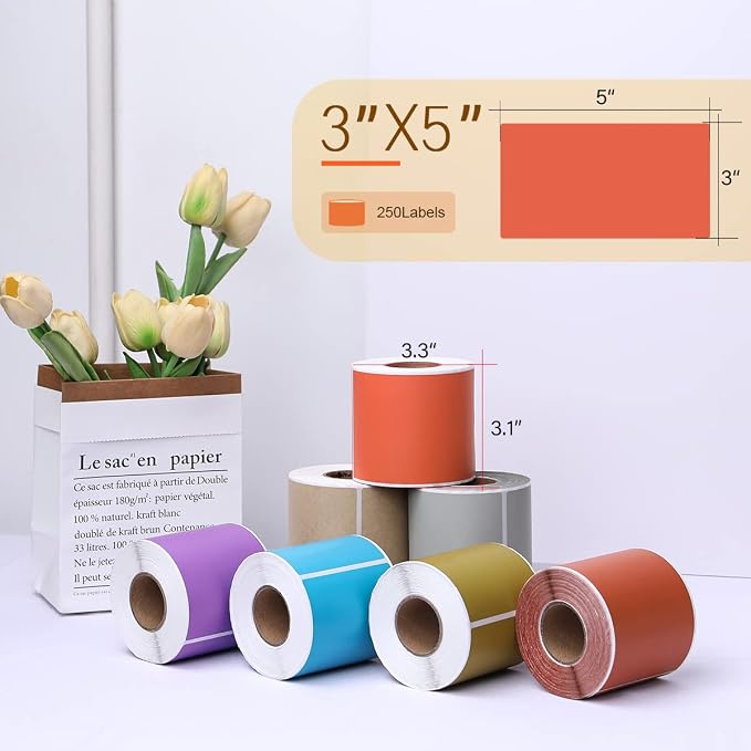 PARLAIM 5 X 3 inch Rectangle Inventory Labels Color Coding Stickers - Image 2