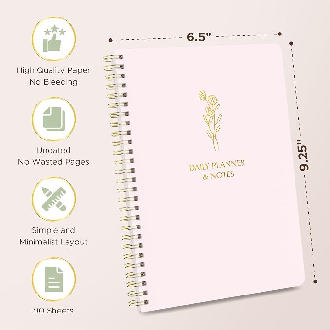 Simple Daily Planner Undated & To Do List Notebook: - Image 4