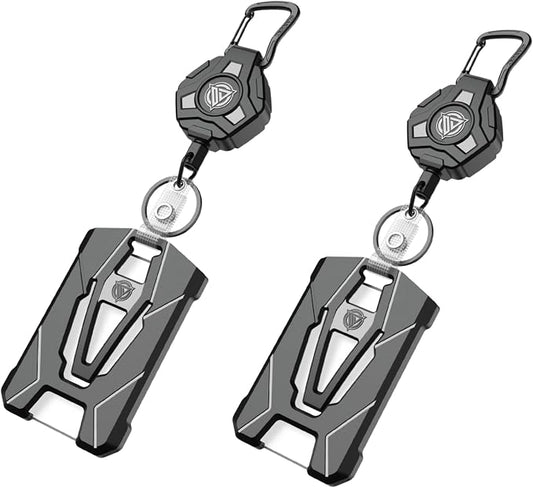 Oaridey 2 Packs Retractable Badge Holders, Heavy Duty Retractable Keychain by OARIDEY