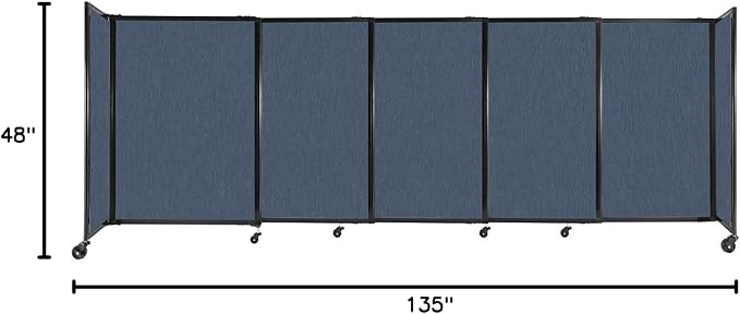 Versare Straightwall Sliding Portable Wall Partition | Freestanding Office - Image 7