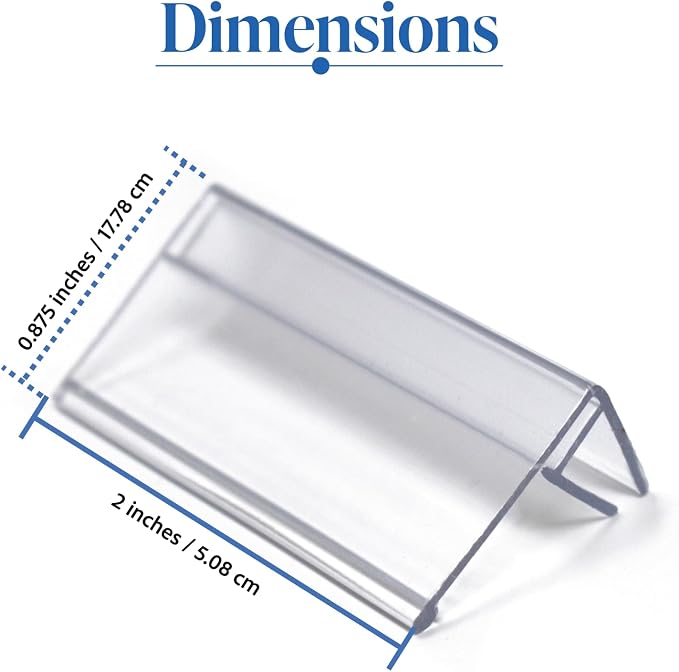 Glass Shelf Sign Holder, 50 Pack - Image 3
