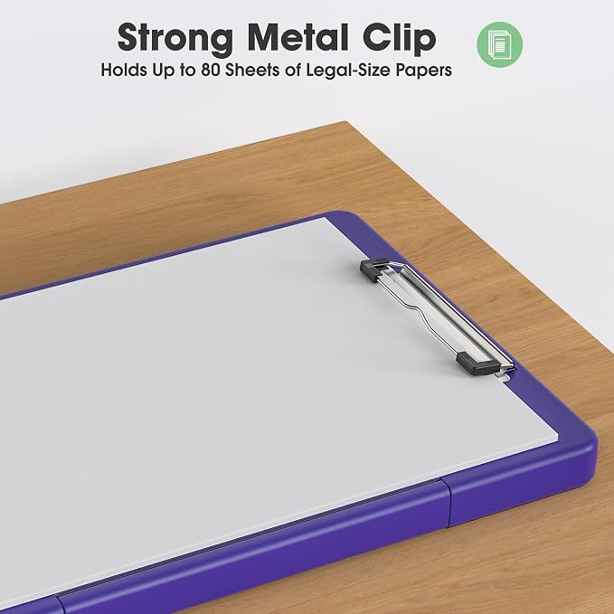 Legal Size Clipboard with Storage, 8.5 x 14 Clip Board, Folio & Side-Opening - Image 4