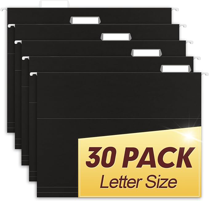 HERKKA Hanging File Folders, 30 Pack Reinforced Letter Size Hanging Folders by HERKKA