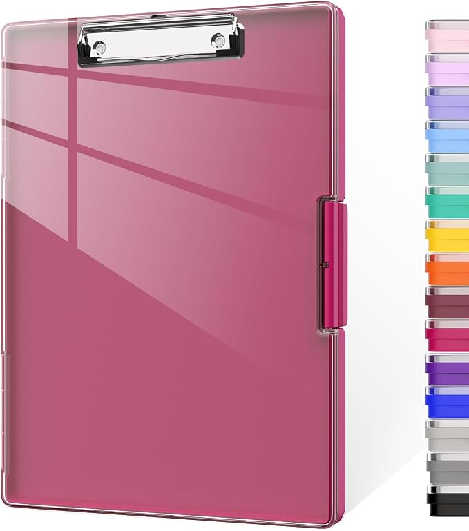 Piasoenc Clipboard with Storage, 8.5 x 11 Clip Boards with 2 Storage, Folio & by Piasoenc