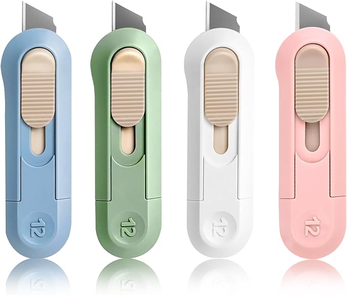 4 PSC Box Cutter, Retractable Box Opener, Package Opener, Easy Slide by ysuovuf
