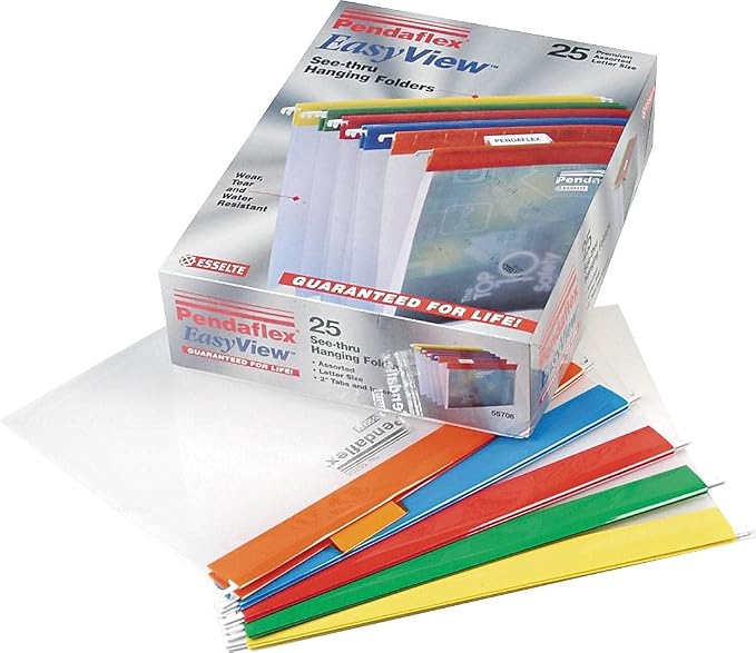 Pendaflex 55708 Poly Hanging File Folders, 1/5 Tab - Image 2