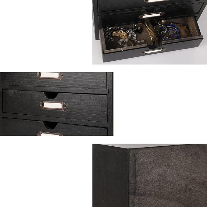 Wooden Storage Box Rustic Desktop Organizer - Image 7