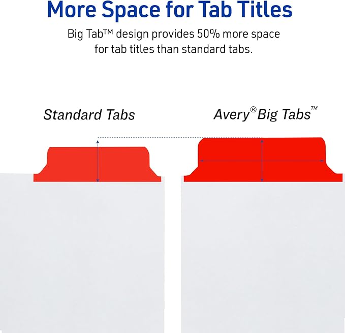 Avery Big Tab Write & Erase 8 Tab Dividers - Image 4