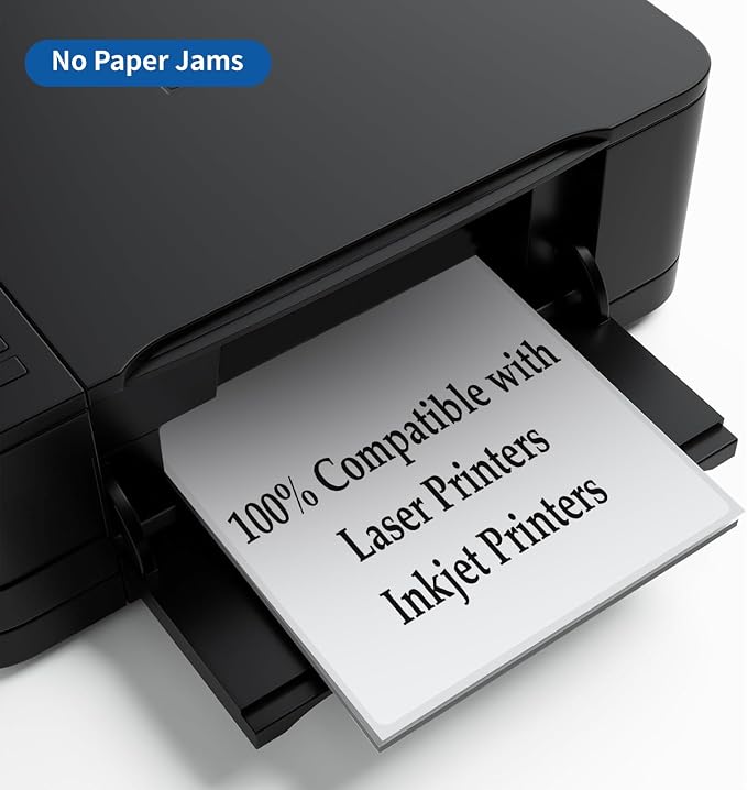 Full Sheet Labels 8.5” x 11” Sticker Paper Matte White, Large Shipping Label - Image 2