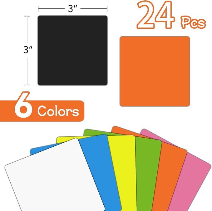 Reusable Magnetic Sticky Notes, Dry Erase Magnets Magnetic Labels, Bright - Image 2