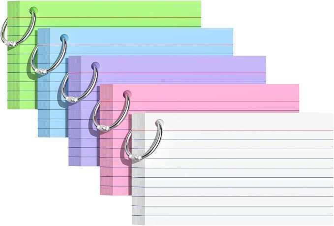 Index Cards 3x5 Inches, Colorful Flash Cards by Glyanlee