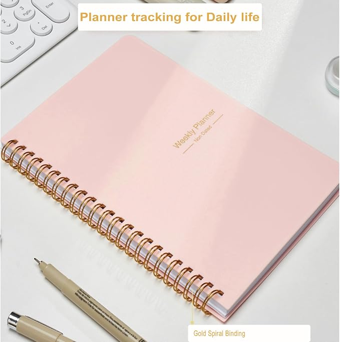 Undated Weekly Planner, A5 Personal Goals Journal Non Dated Weekly Planner to - Image 8